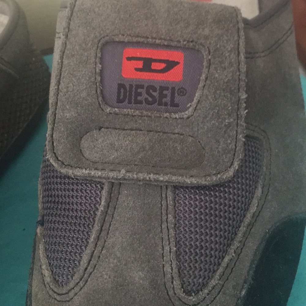 DIESEL SUEDE BACKLESS SNEAKERS WORN ONCE UNISEX - Picture 2 of 6